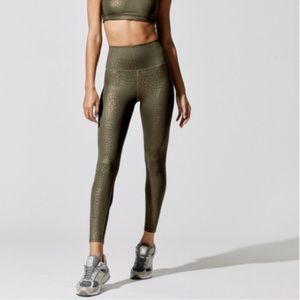 CARBON38- Crocodile Foil High Rise 7/8 Leggings